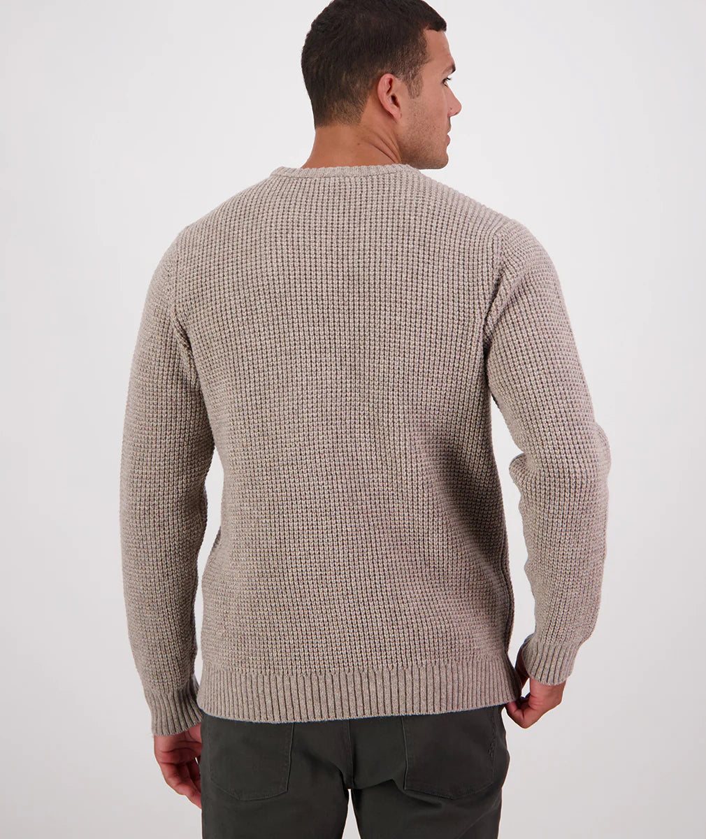 Swanndri Men's Fistral Waffle Knit - Taupe Marle