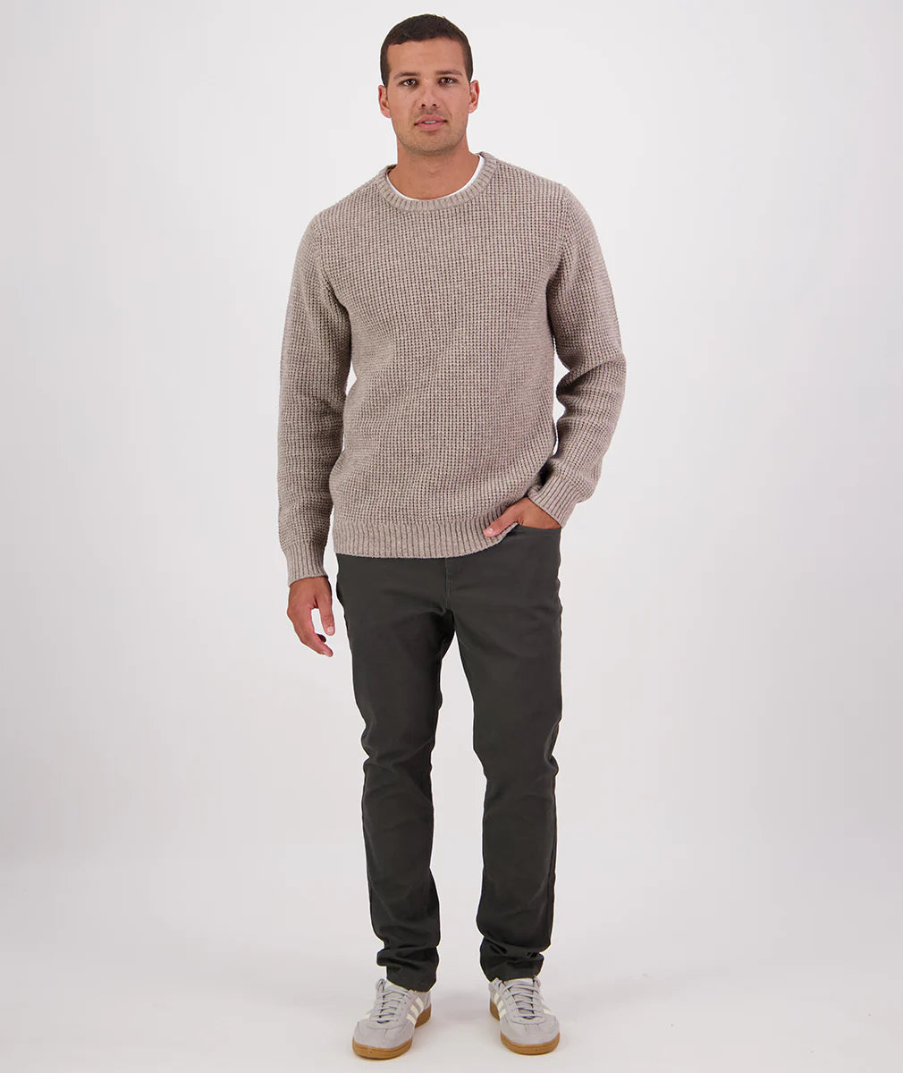 Swanndri Men's Fistral Waffle Knit - Taupe Marle