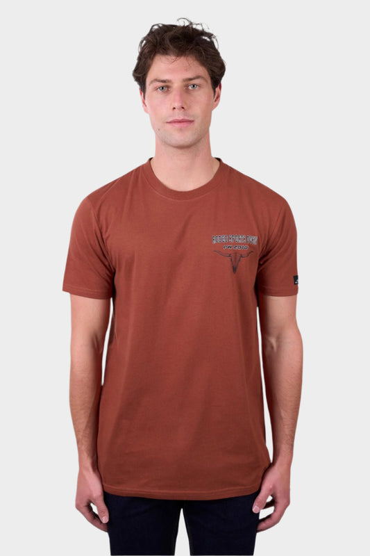 Pure Western Men’s Mack Short Sleeve Tee - Rust