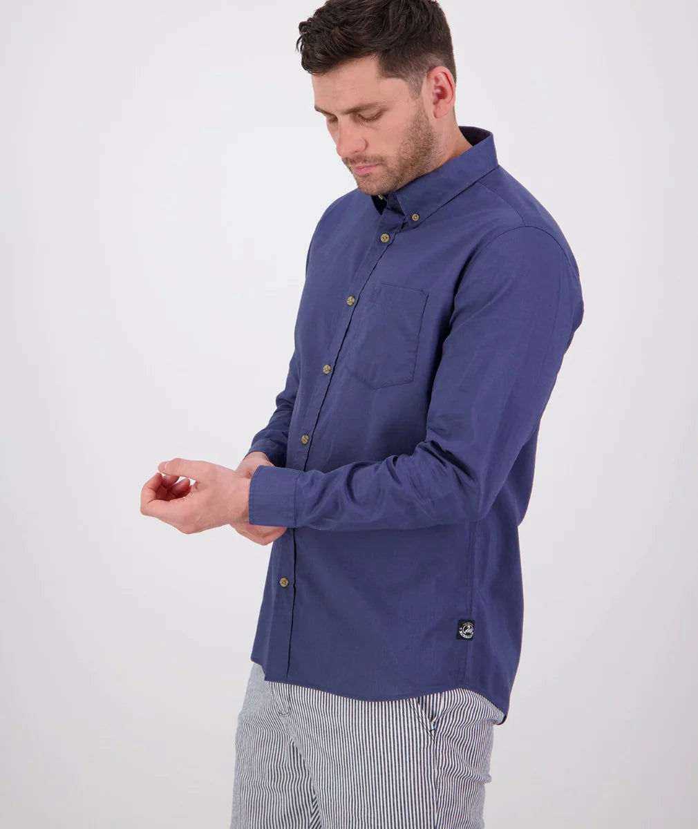 Swanndri Men's Ward Long Sleeve Shirt - Indigo