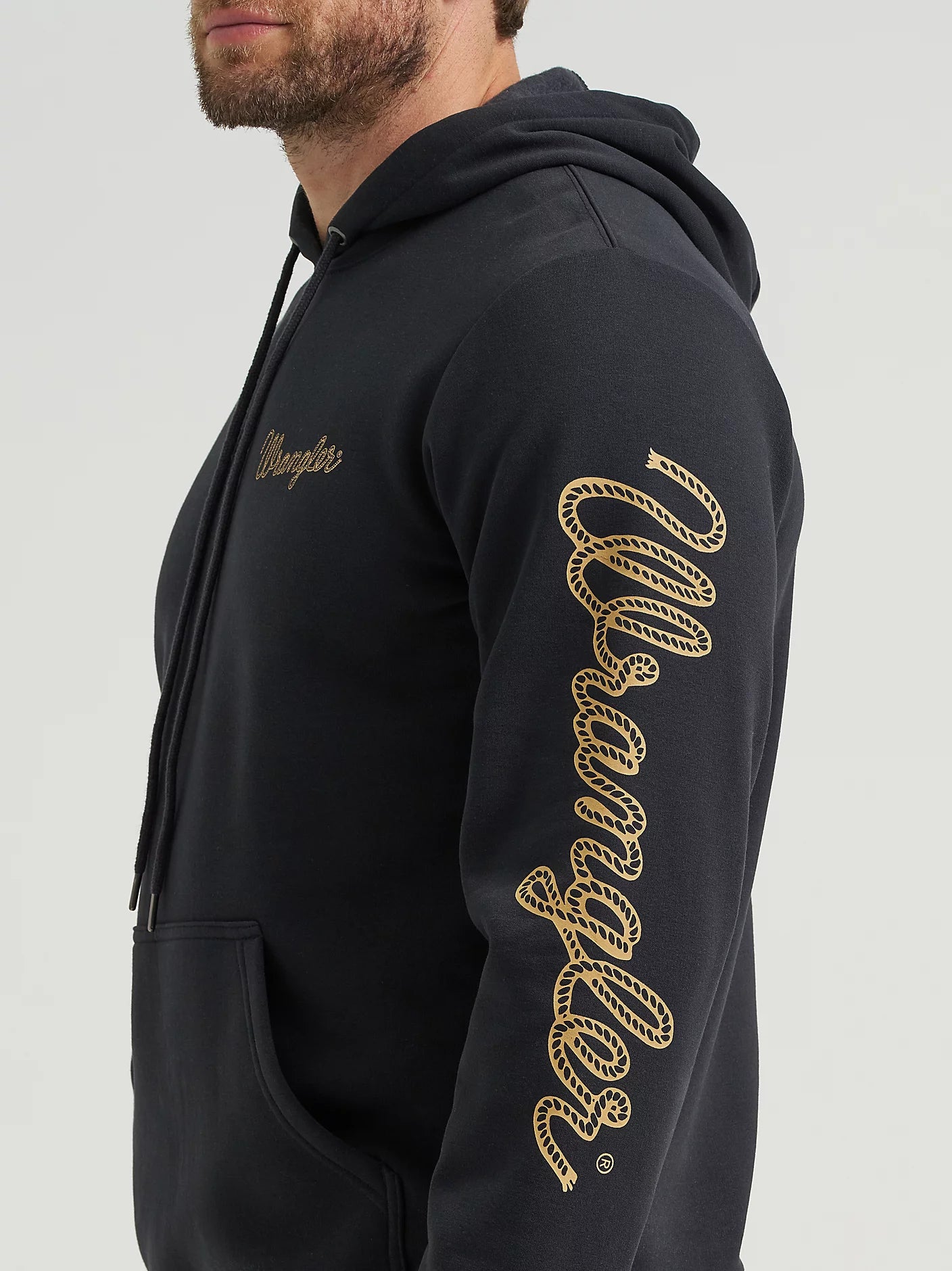 Wrangler® Men's Rope Logo Hoodie - Black