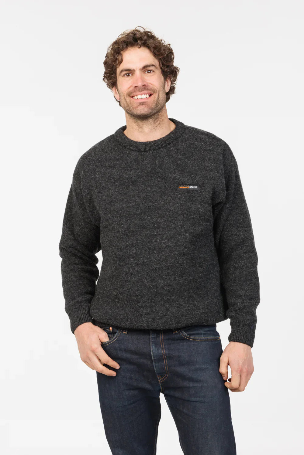 MKM Mens Tasman Crew Coal