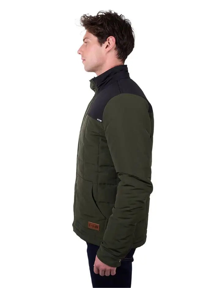 Pure Western Mens Ralph Jacket - Green/Black