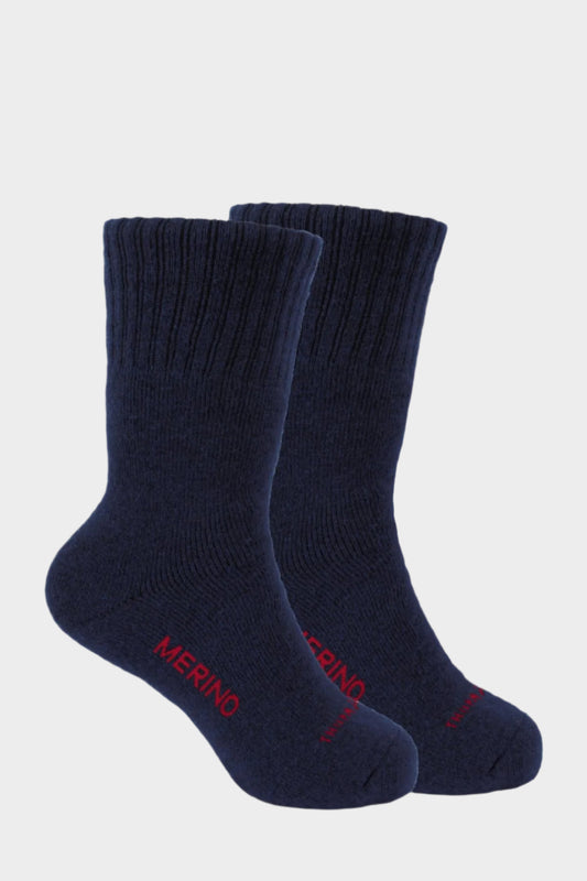Thomas Cook Mens Merino Logo Socks Twin Pack