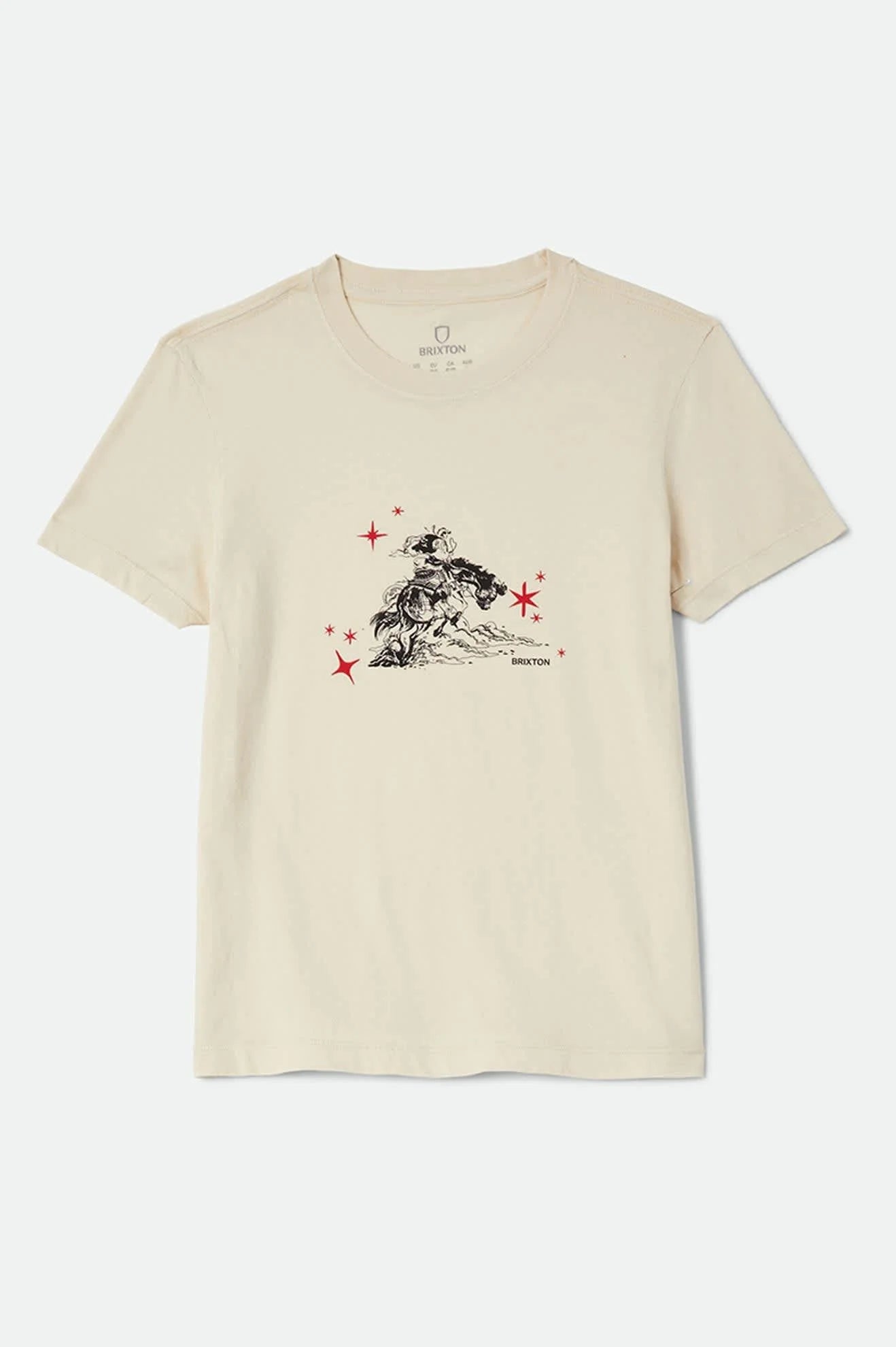 Brixton Women's Mid Century Ranch Slim Crew T-Shirt - Whitecap
