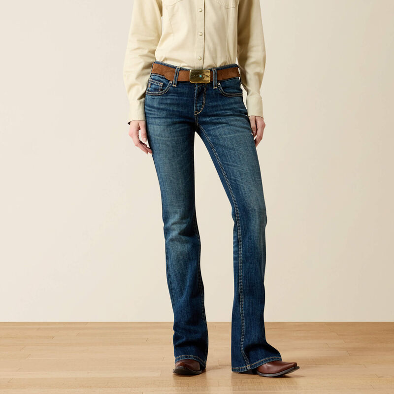 Ariat Women's Mid Rise Fiona Boot Cut Jeans Regular - Istanbul
