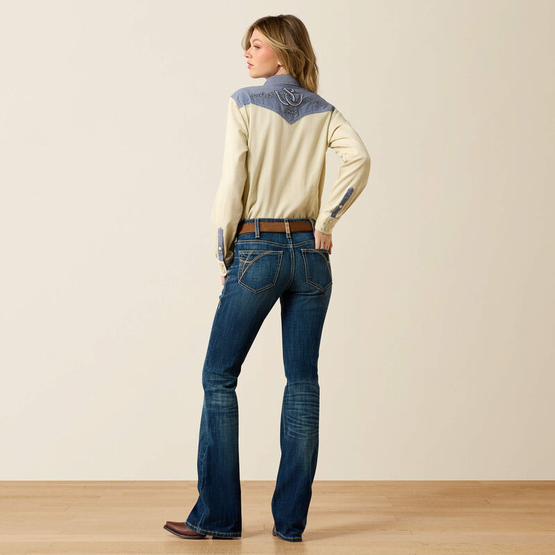 Ariat Women's Mid Rise Fiona Boot Cut Jeans Regular - Istanbul