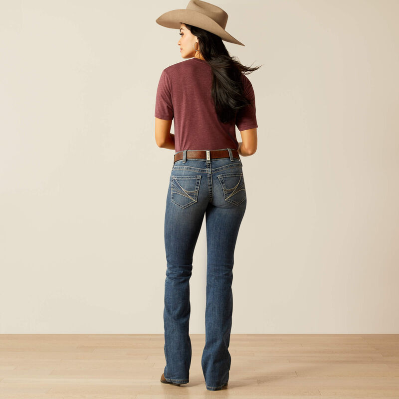 Ariat Womens Mid Rise Amora Boot Cut Jeans