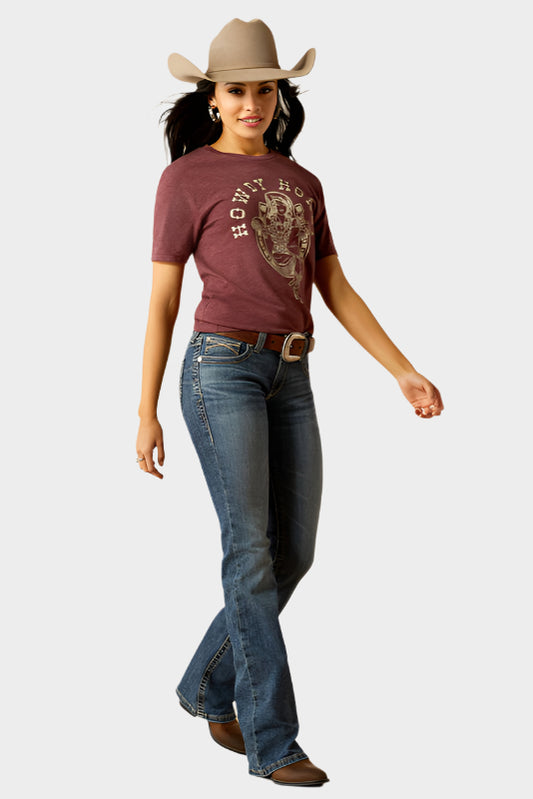 Ariat Womens Mid Rise Amora Boot Cut Jeans