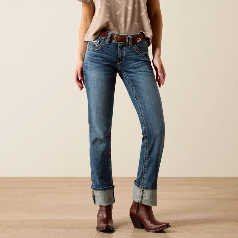 Ariat Women's Mid Rise Estelle Straight Leg Jeans - Canadian