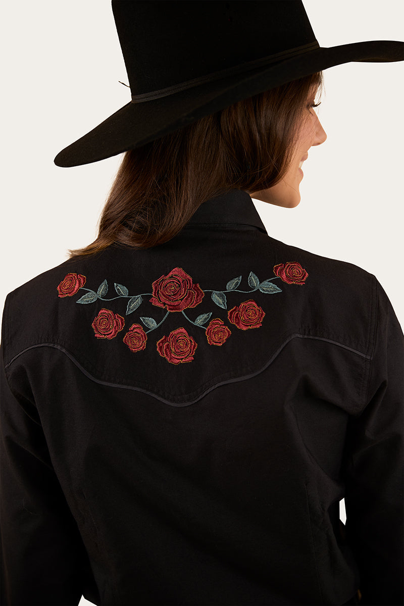 Ringers Western Women's Midnight Rose Western Shirt - Black