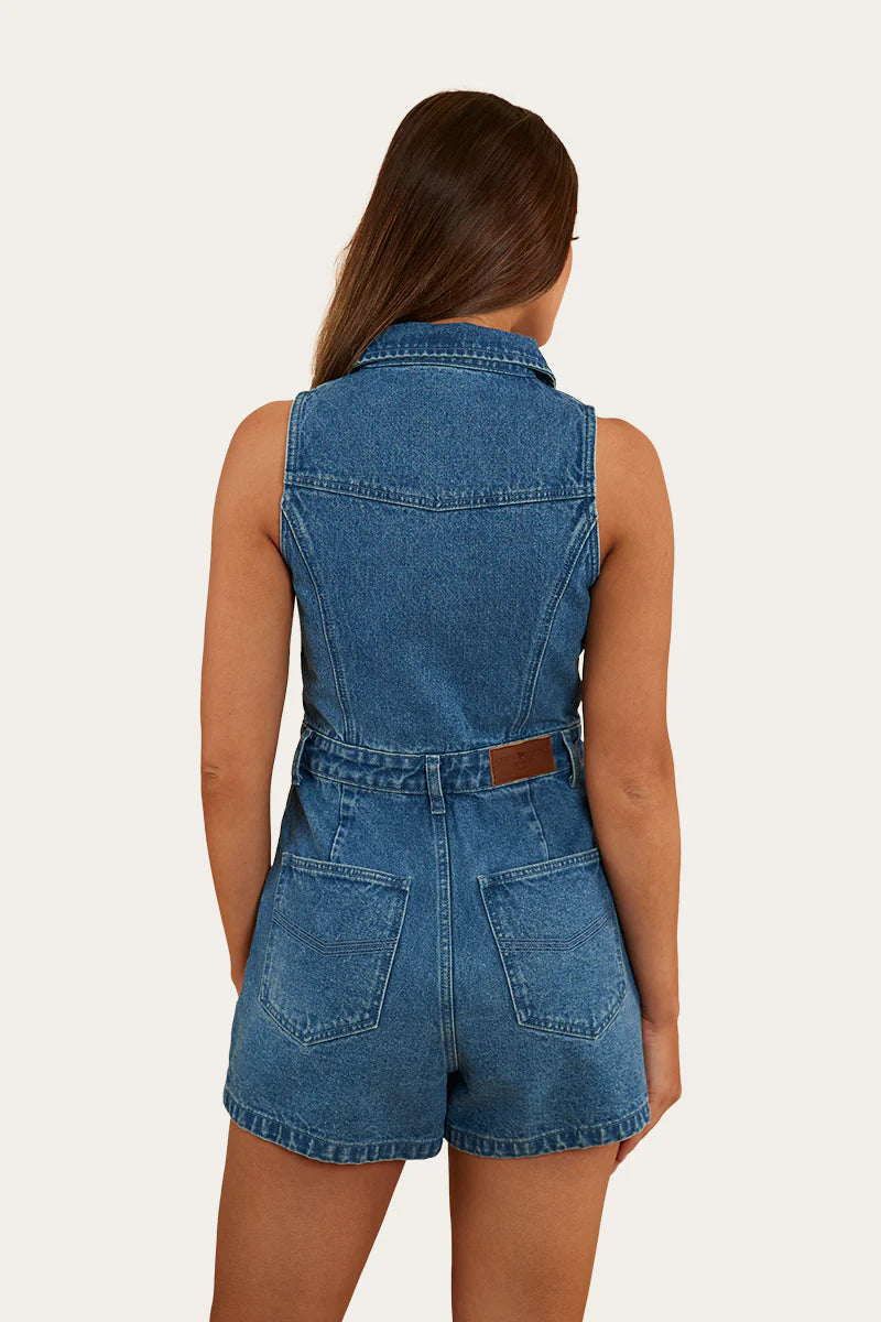 Ringers Western Women's Mimi Playsuit - Mid Wash Blue