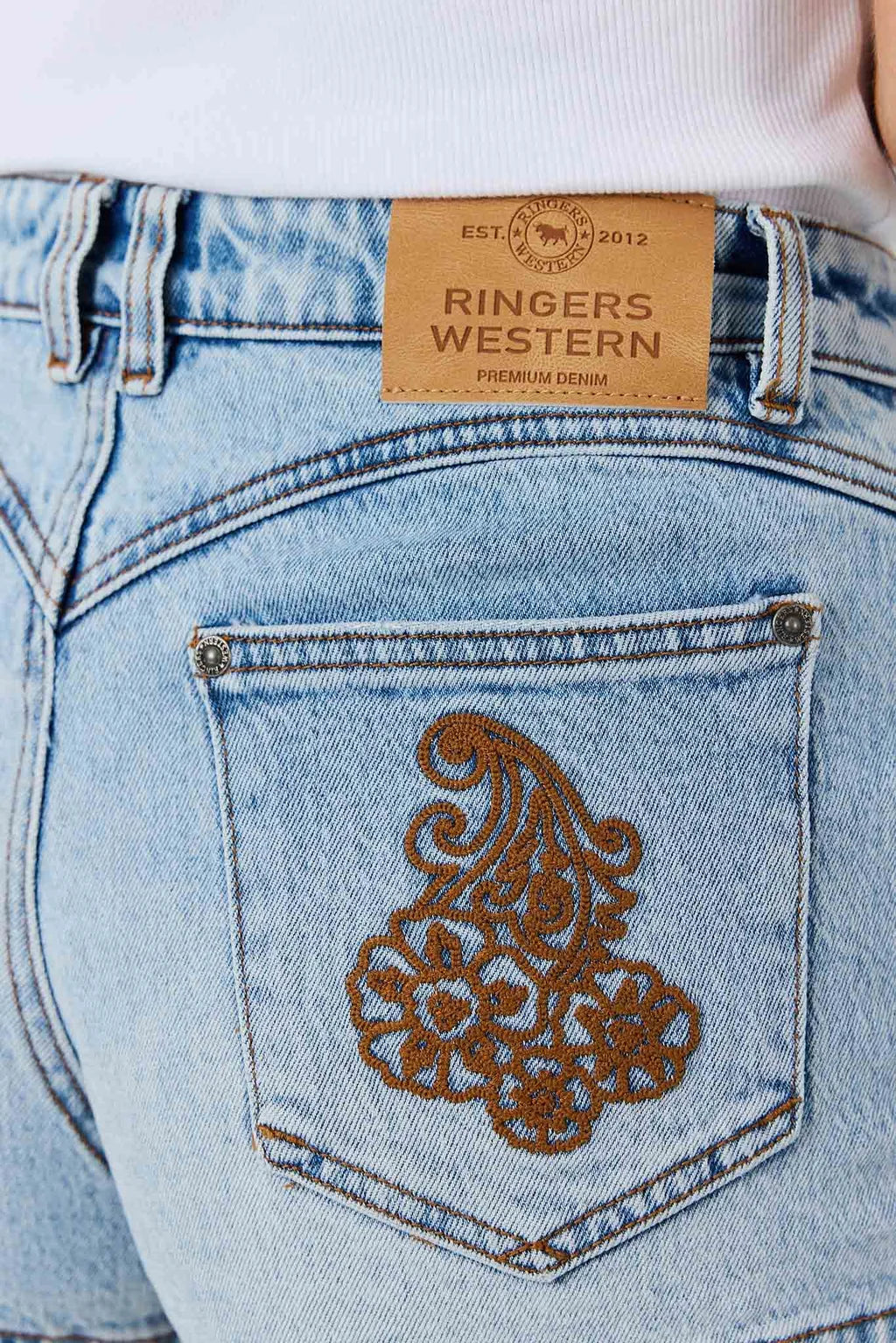 Ringers Western Womens Minxy Denim Micro Short - Vintage Light Blue