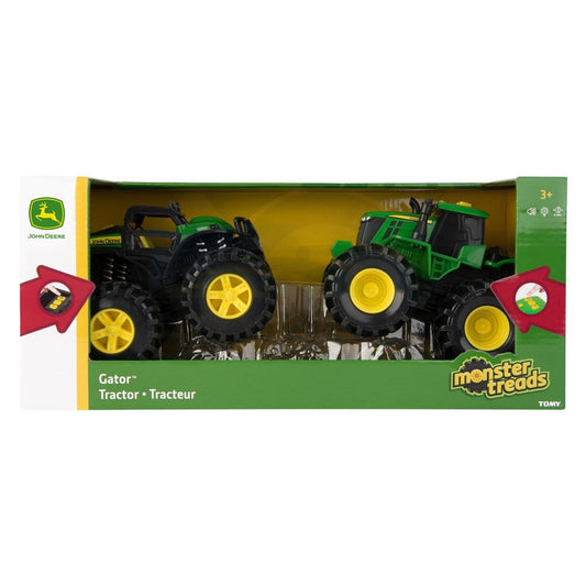 John Deere Monster Treads Lights & Sounds 2-pack Combine & Tractor