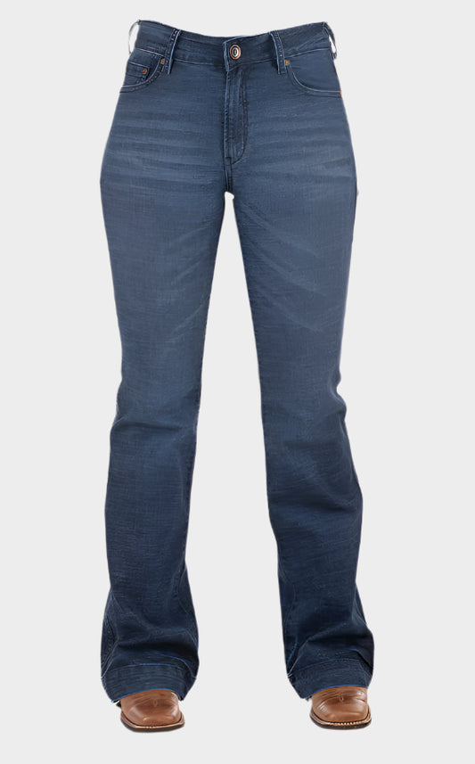 Hitchley & Harrow Women's Trouser - SR2164 "Montrose" Rose Gold Stitch Jeans 35Leg