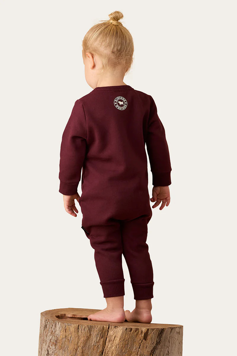 Ringers Western Babies Moto Fleece Long Sleeve Zip Onsie