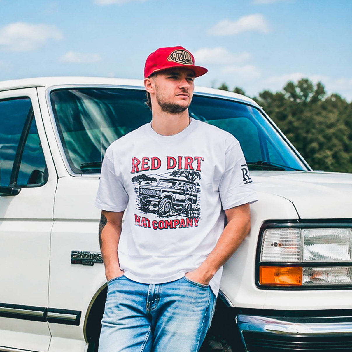 Red Dirt Hat Co. Men's Mud Slinger T-Shirt - White