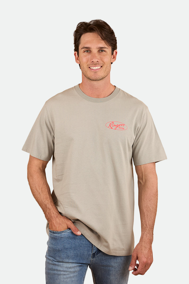 Ringers Western Mud Sweat Beers Mens Loose Fit T-Shirt - Cement