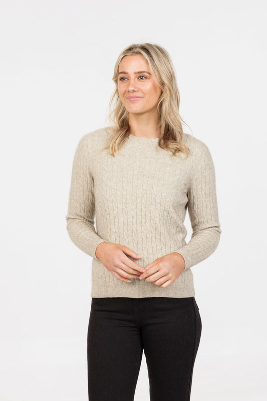 Native World Women's Classic Cable Sweater