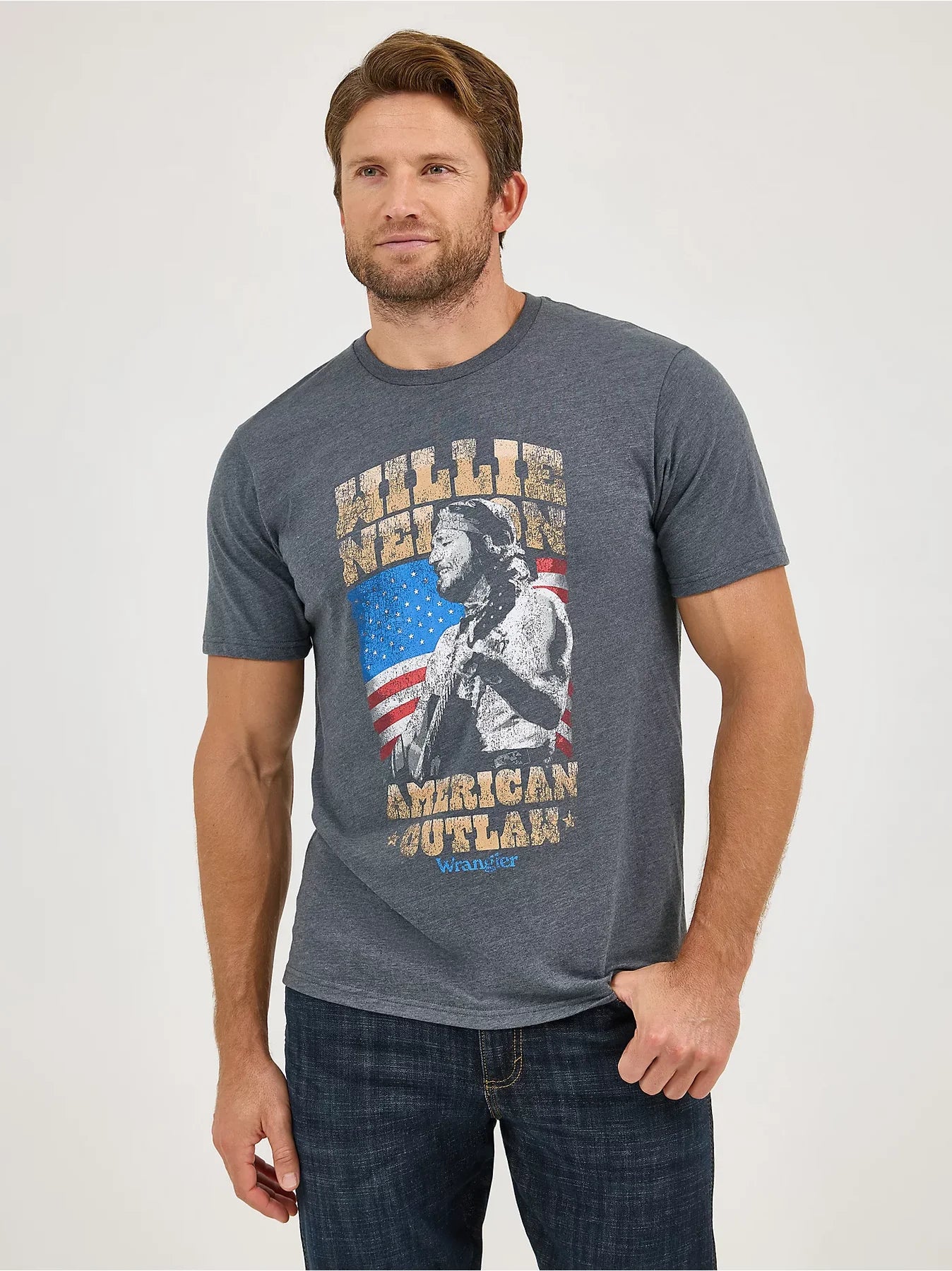 Wrangler Asphalt Willie Nelson Regular Fit Men's Graphic T-Shirt