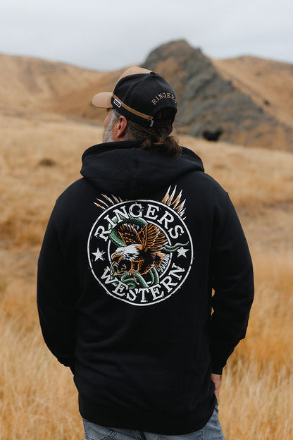 Ringers Western Mens Eyrie Pullover Hoodie - Black