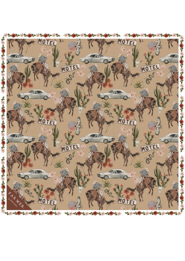 FAR MER 'No Man's Land' Silk Bandana Scarf