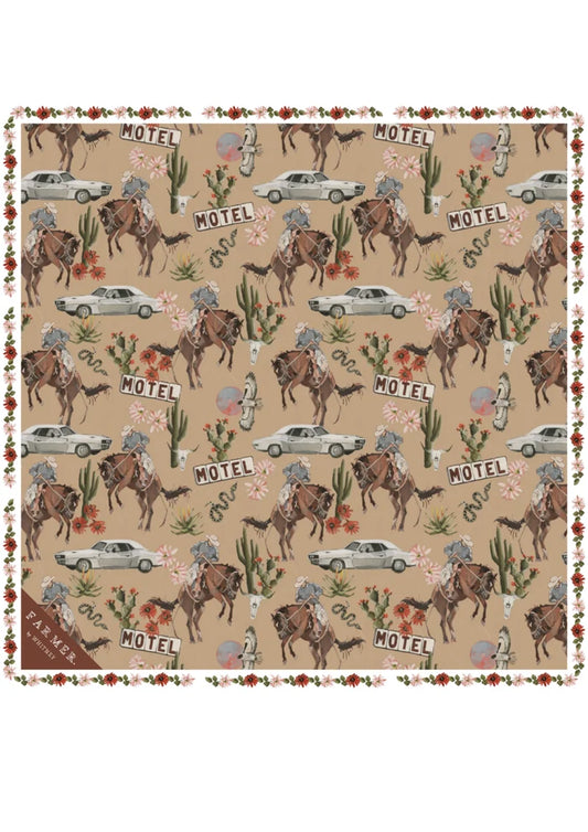 FAR MER 'No Man's Land' Silk Bandana Scarf