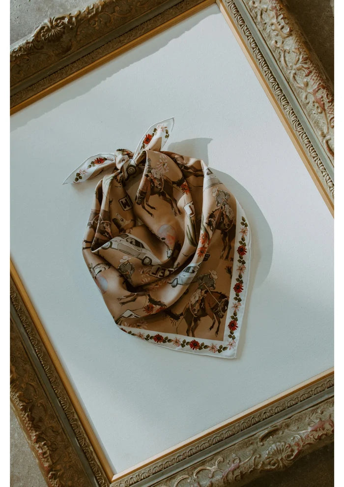 FAR MER 'No Man's Land' Silk Bandana Scarf