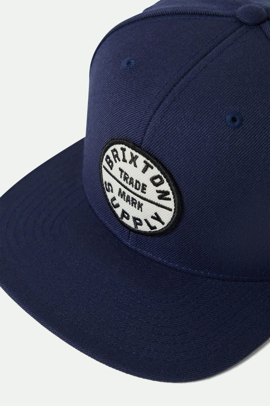 Brixton Oath III Snapback - Washed Navy/White/Black