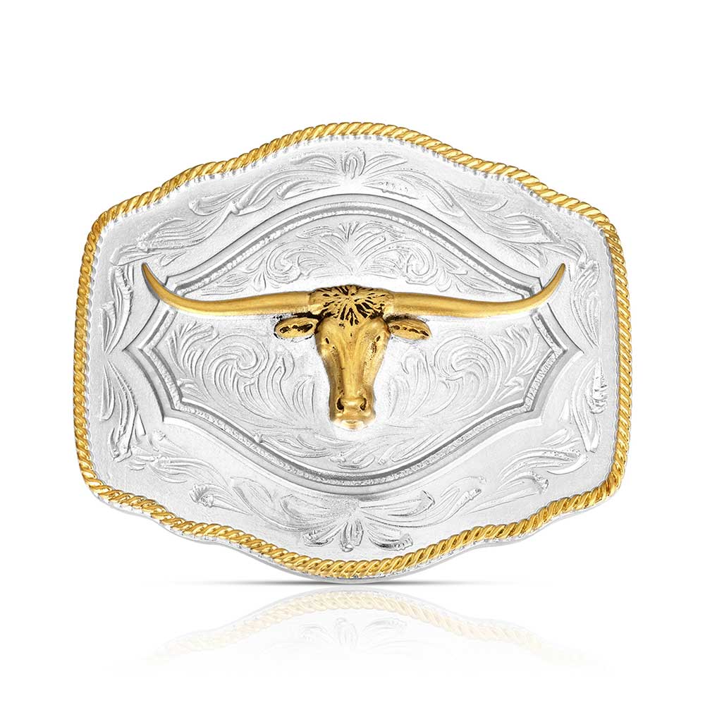 Montana On the Range Longhorn Buckle