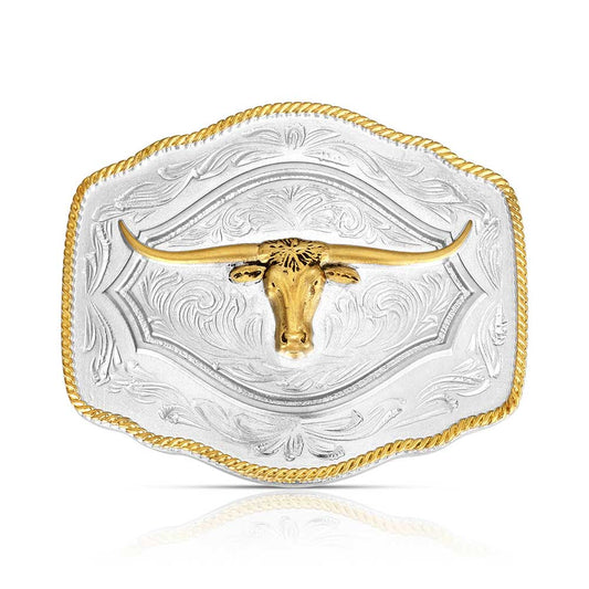 Montana On the Range Longhorn Buckle