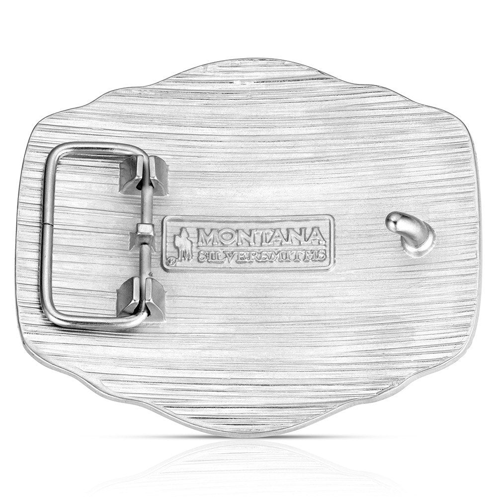 Montana On the Range Longhorn Buckle