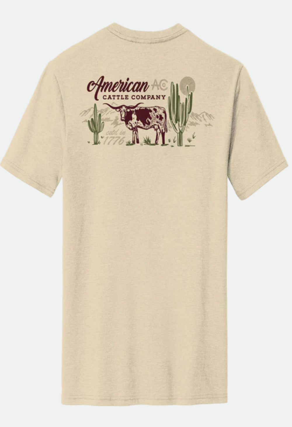 American Cattle Co. Men's On the Range Tee - Cream