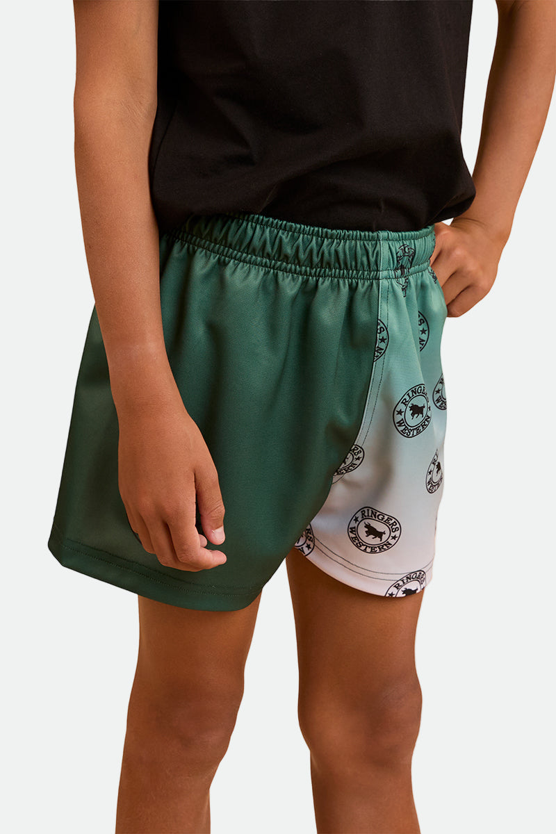 Ringers Western Kids Signature Bull Footy Short - Pine