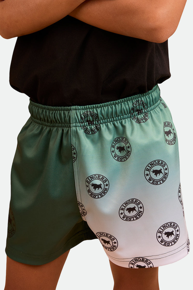 Ringers Western Kids Signature Bull Footy Short - Pine