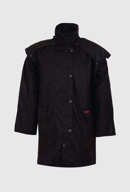 Outack Trading Co Men's Short Oilskin Coat - Brown