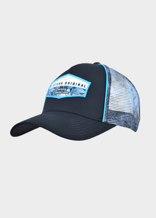 PURE WESTERN MEN'S ROBERTSON TRUCKER CAP (NAVY)