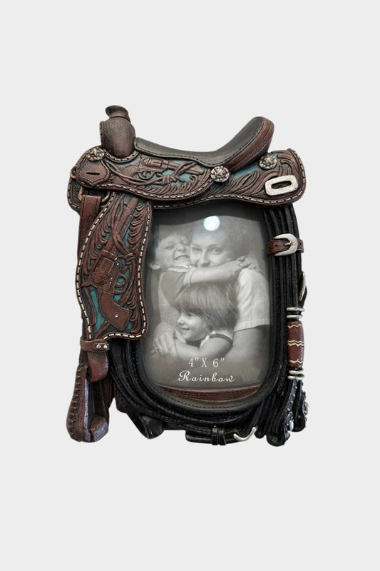 Pure Western Saddle Picture Frame - Assorted