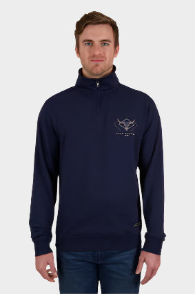PURE WESTERN MENS ALEXANDER 1/4 ZIP PULLOVER (NAVY)