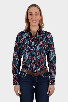 PURE WESTERN WOMENS EDWINA LONG SLEEVE SHIRT