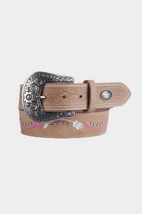 PURE WESTERN WOMENS ARROW BELT (LIGHT TAN)