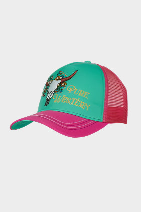 PURE WESTERN KIDS TINA TRUCKER CAP (PINK/GREEN)
