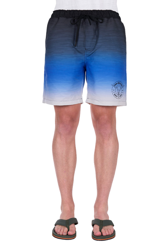 Pure Western Men's Phillip Boardshort - Black/Royal