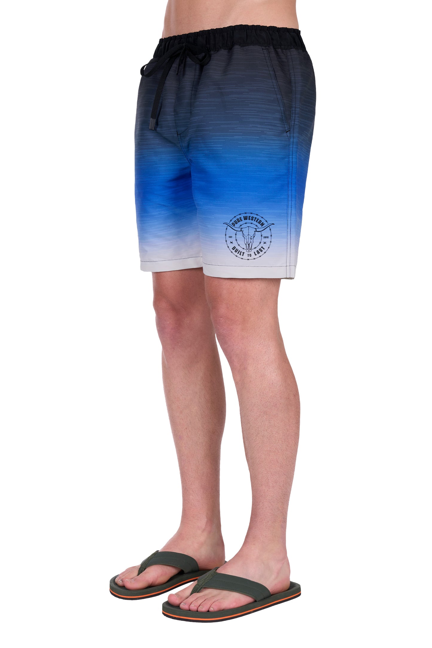 Pure Western Men's Phillip Boardshort - Black/Royal