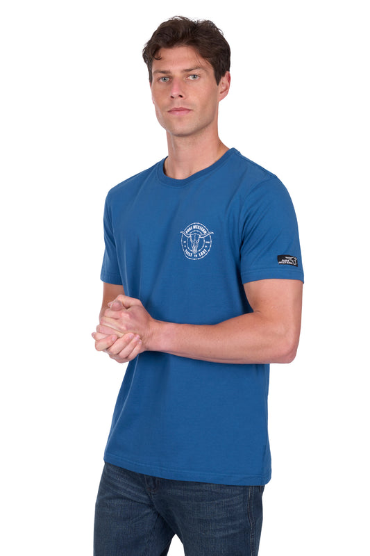 Pure Western Men's Walker Ss Tee - Denim