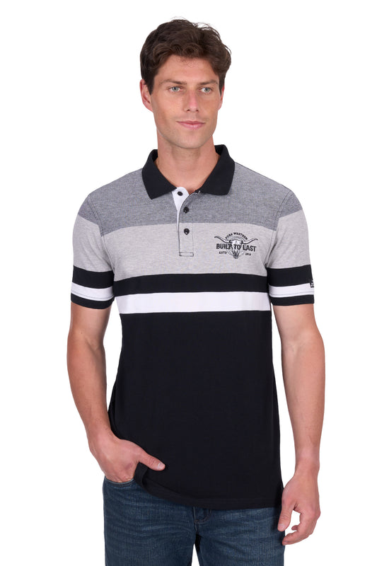 Pure Western Men's Shane Ss Polo - Black