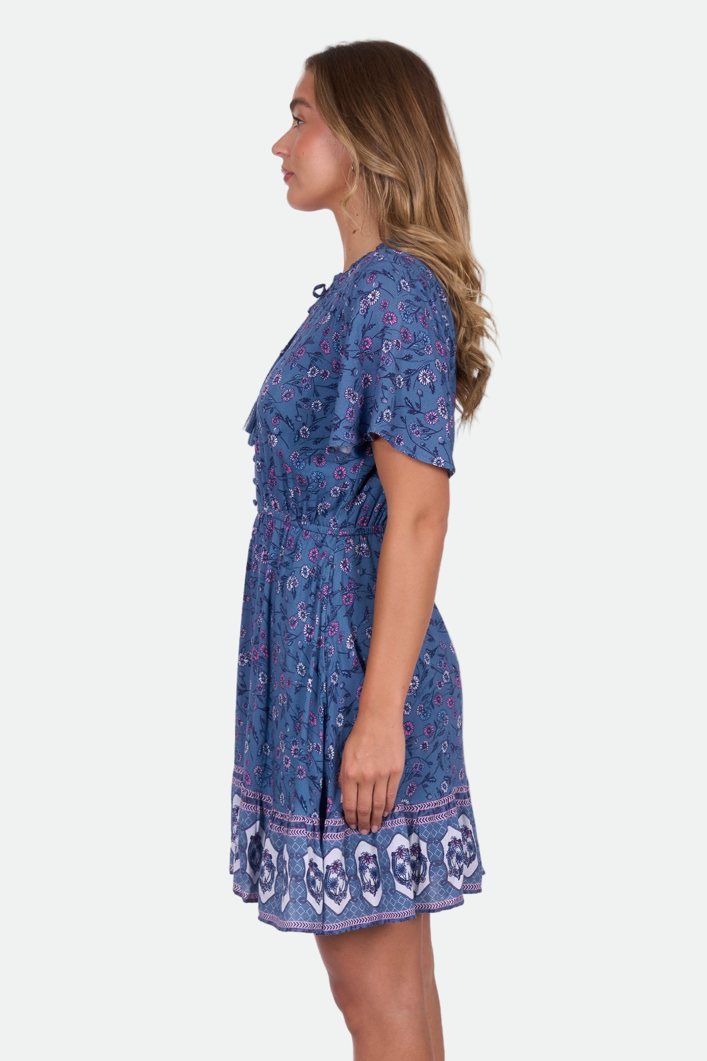 Pure Western Women's Farrah Ss Dress - Blue