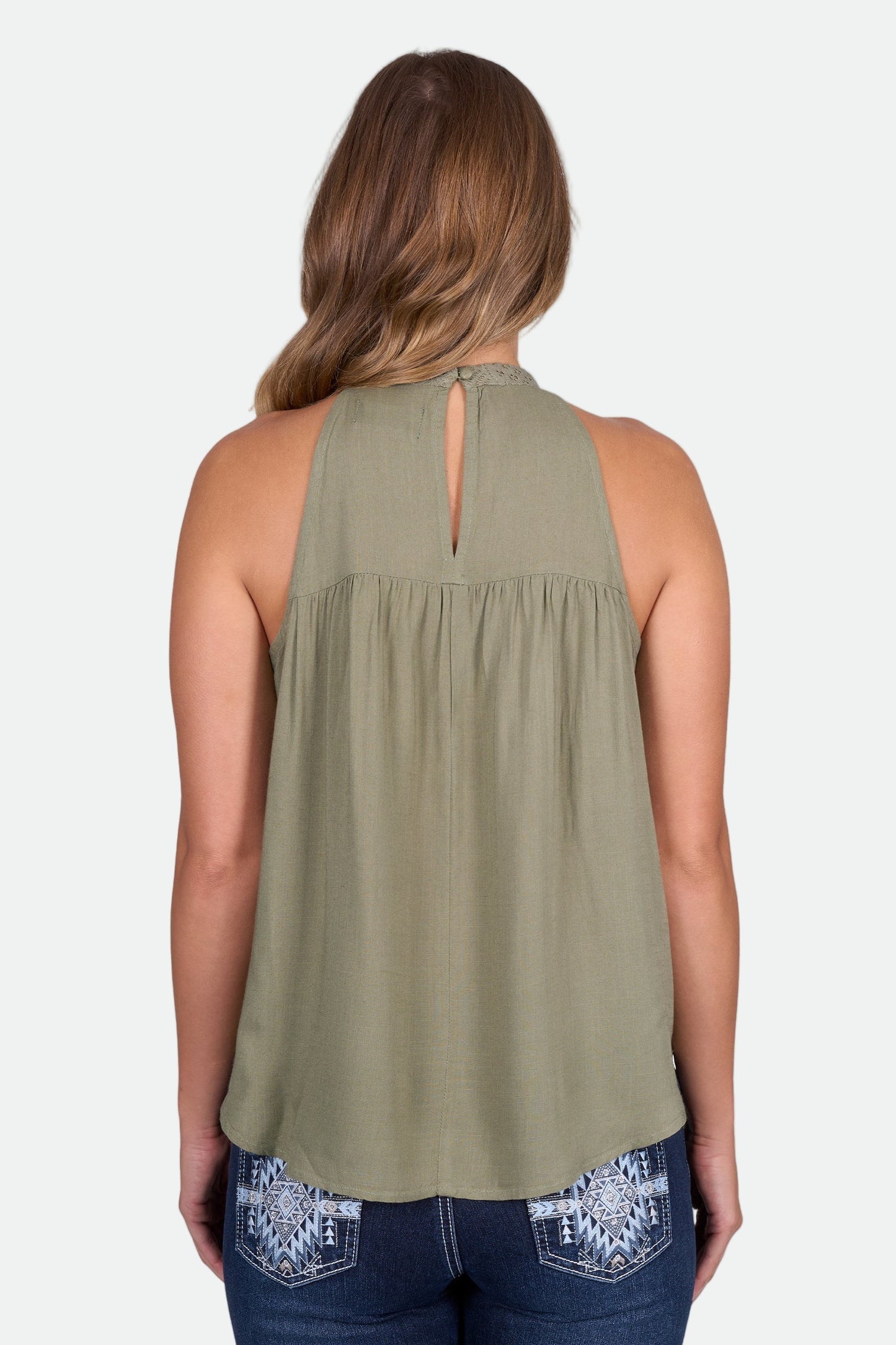 Pure Western Women's Abigail SL Blouse - Moss
