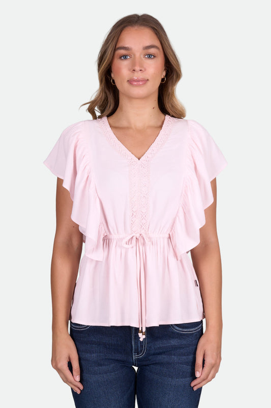 Pure Western Women's Nikita Ss Blouse - Pink
