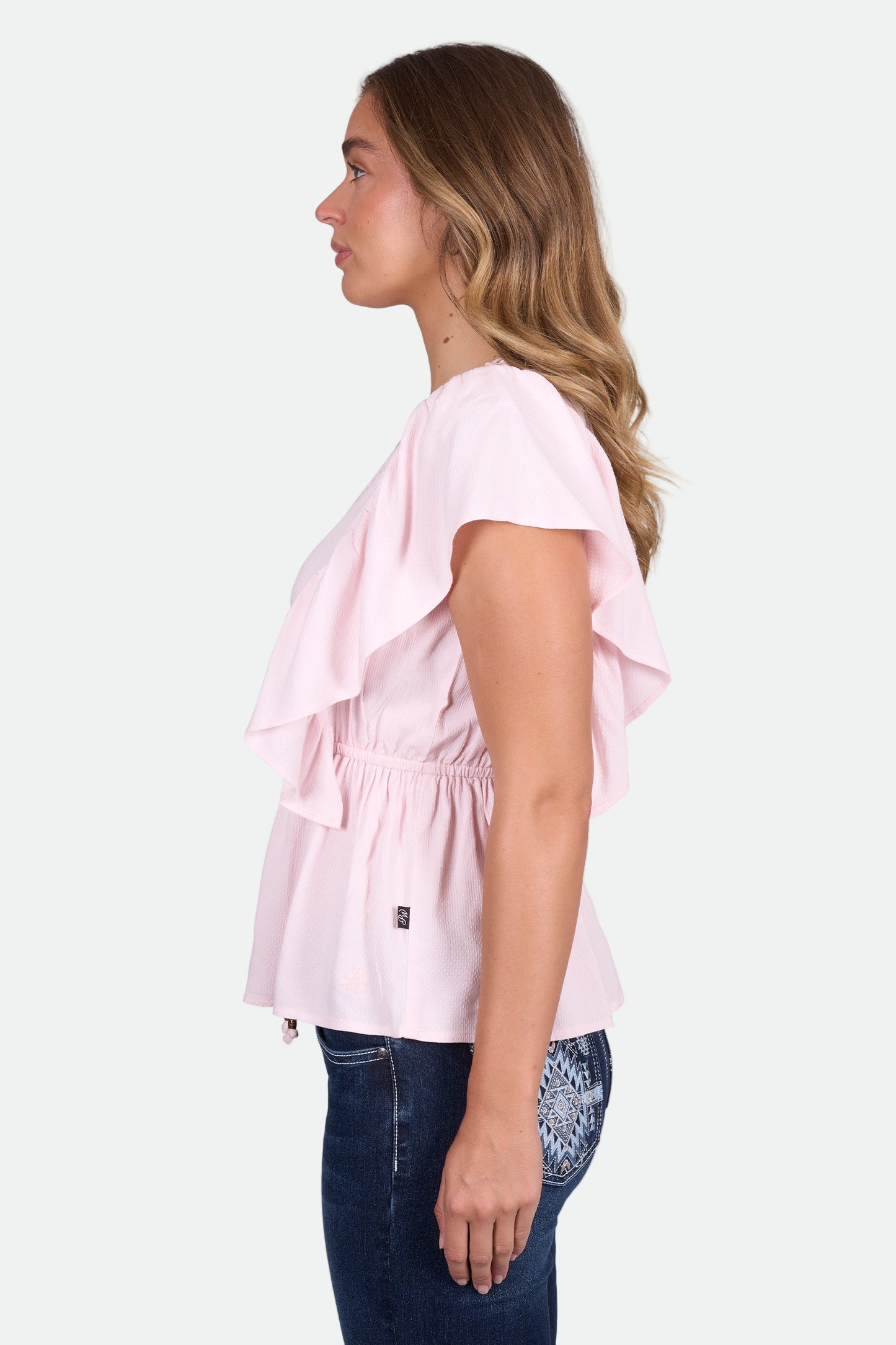 Pure Western Women's Nikita Ss Blouse - Pink